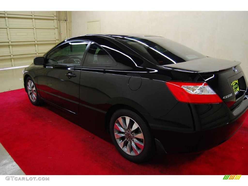 2010 Civic EX Coupe - Crystal Black Pearl / Black photo #4