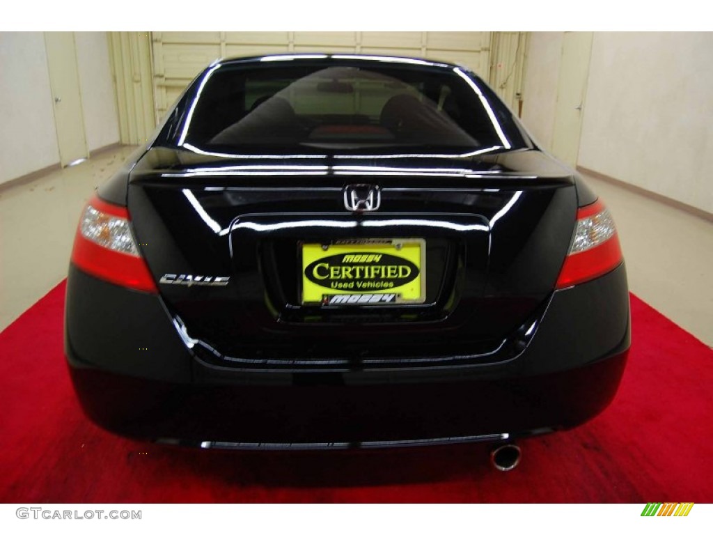 2010 Civic EX Coupe - Crystal Black Pearl / Black photo #5