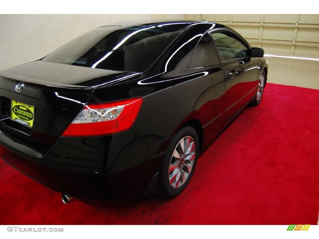 2010 Civic EX Coupe - Crystal Black Pearl / Black photo #6