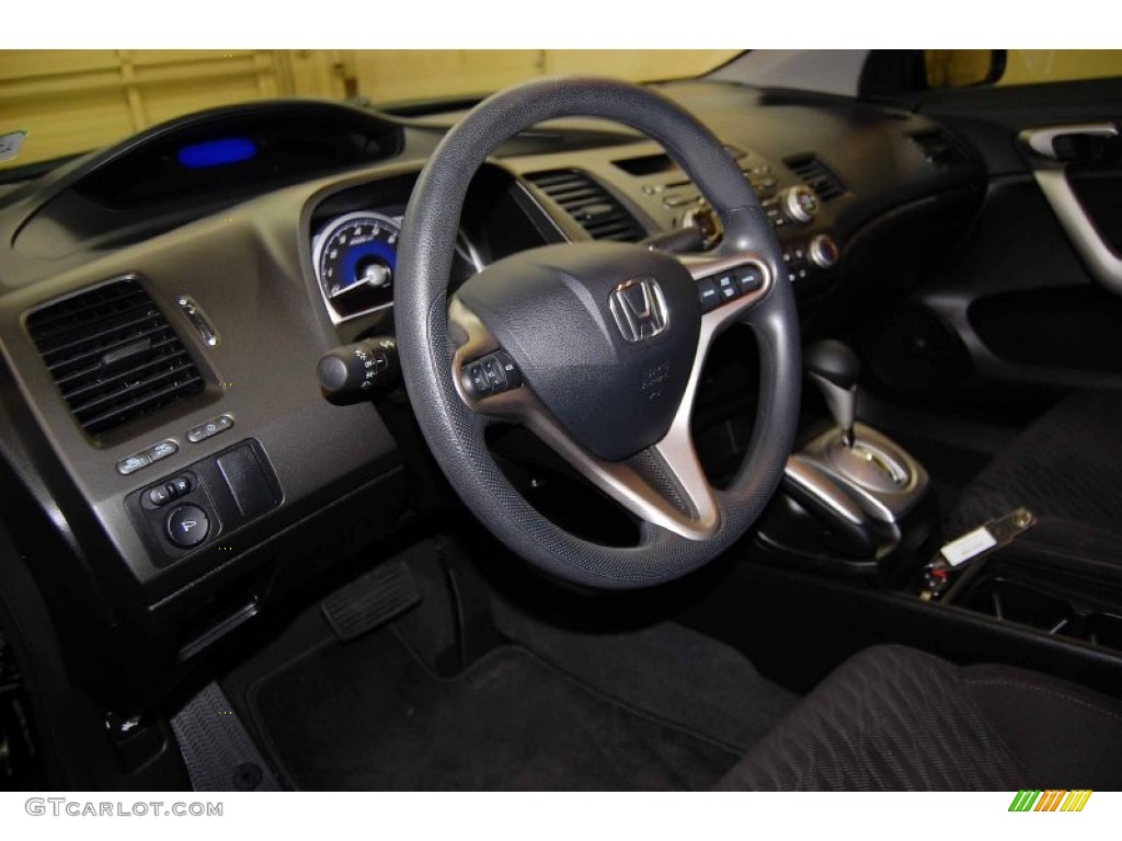 2010 Civic EX Coupe - Crystal Black Pearl / Black photo #11