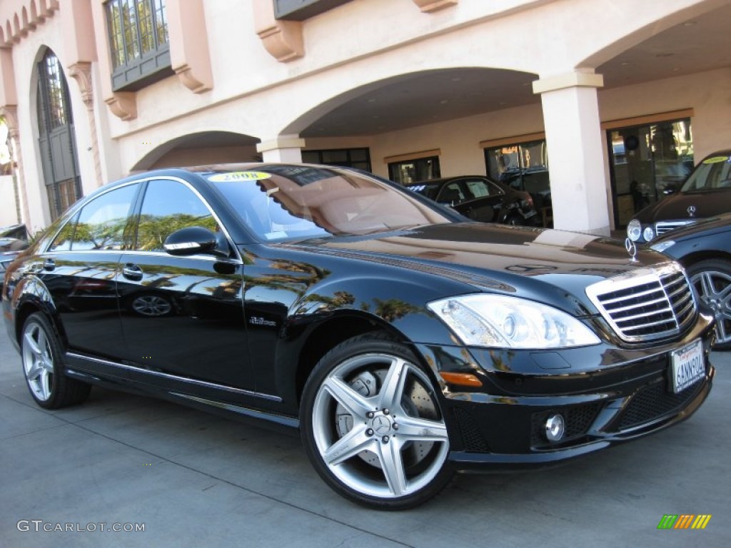 2008 S 63 AMG Sedan - Black / Black photo #1