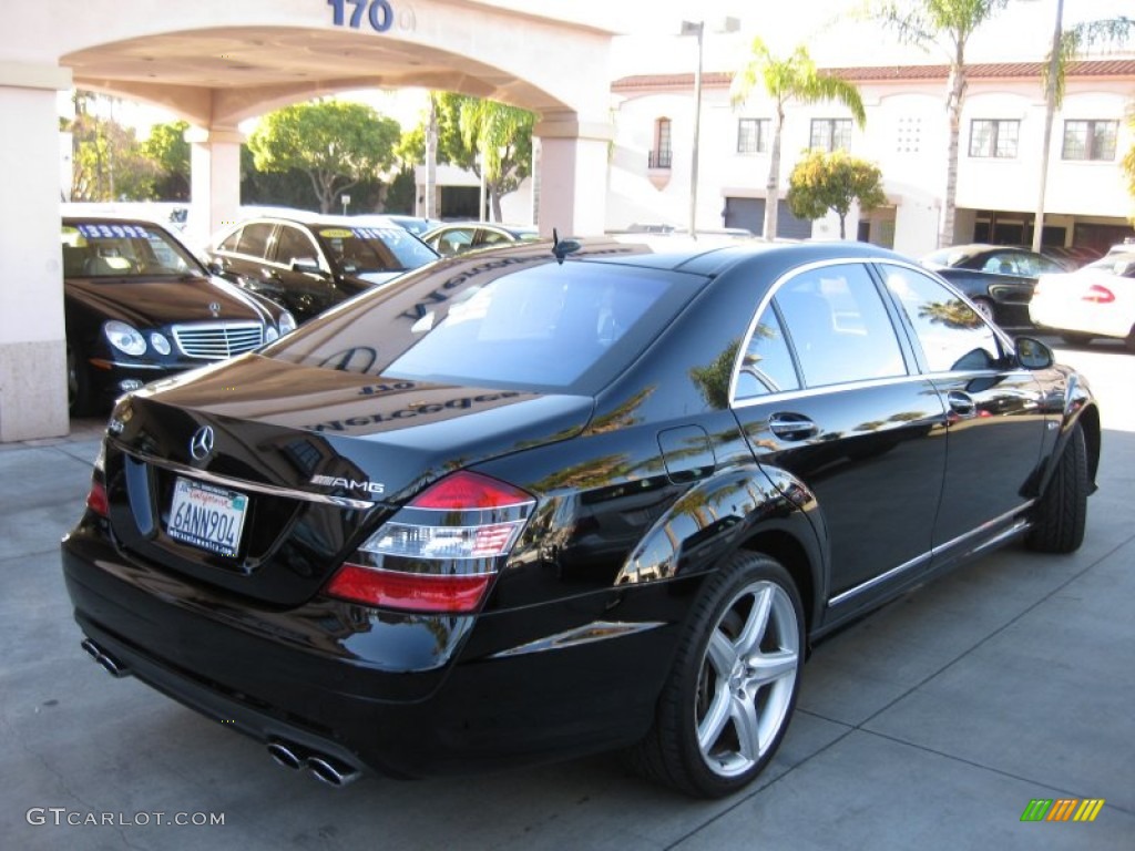 2008 S 63 AMG Sedan - Black / Black photo #2