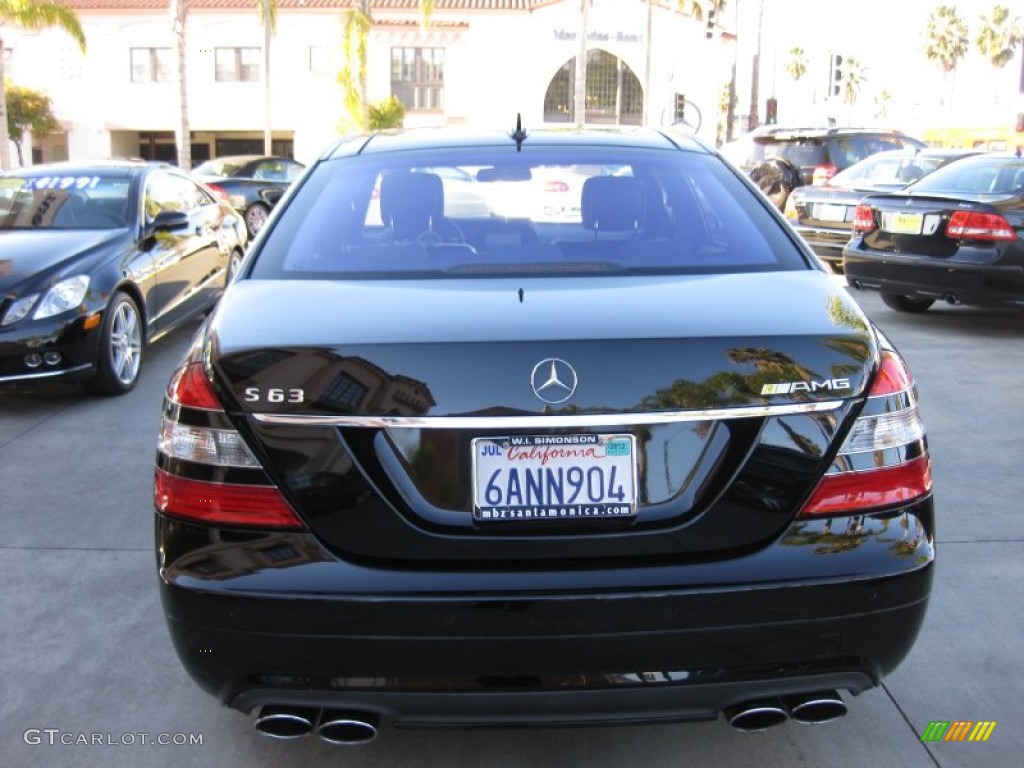 2008 S 63 AMG Sedan - Black / Black photo #3