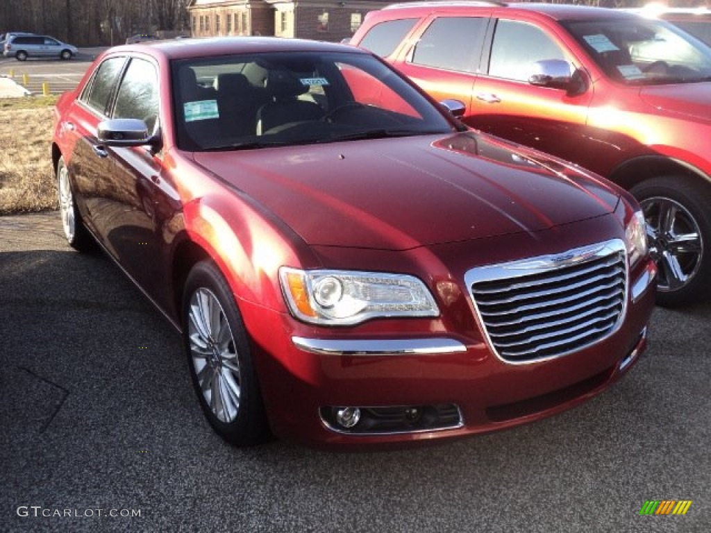 2012 300 C AWD - Deep Cherry Red Crystal Pearl / Black photo #2