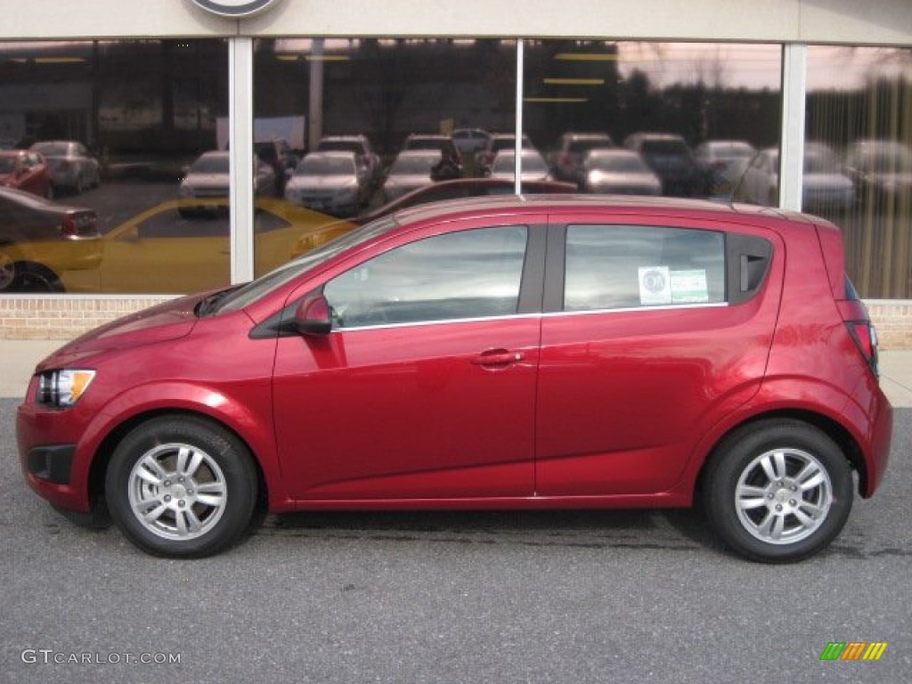 Crystal Red Tintcoat 2012 Chevrolet Sonic LT Hatch Exterior Photo #59479067