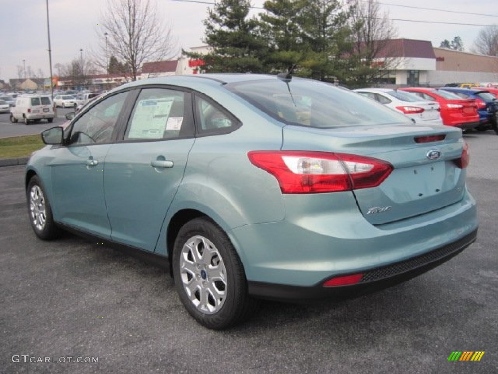 2012 Focus SE Sedan - Frosted Glass Metallic / Stone photo #2