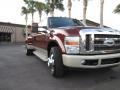 2008 Dark Toreador Red Ford F350 Super Duty King Ranch Crew Cab Dually  photo #12