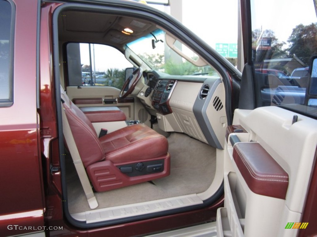 Chaparral Brown Interior 2008 Ford F350 Super Duty King Ranch Crew Cab Dually Photo #59482261