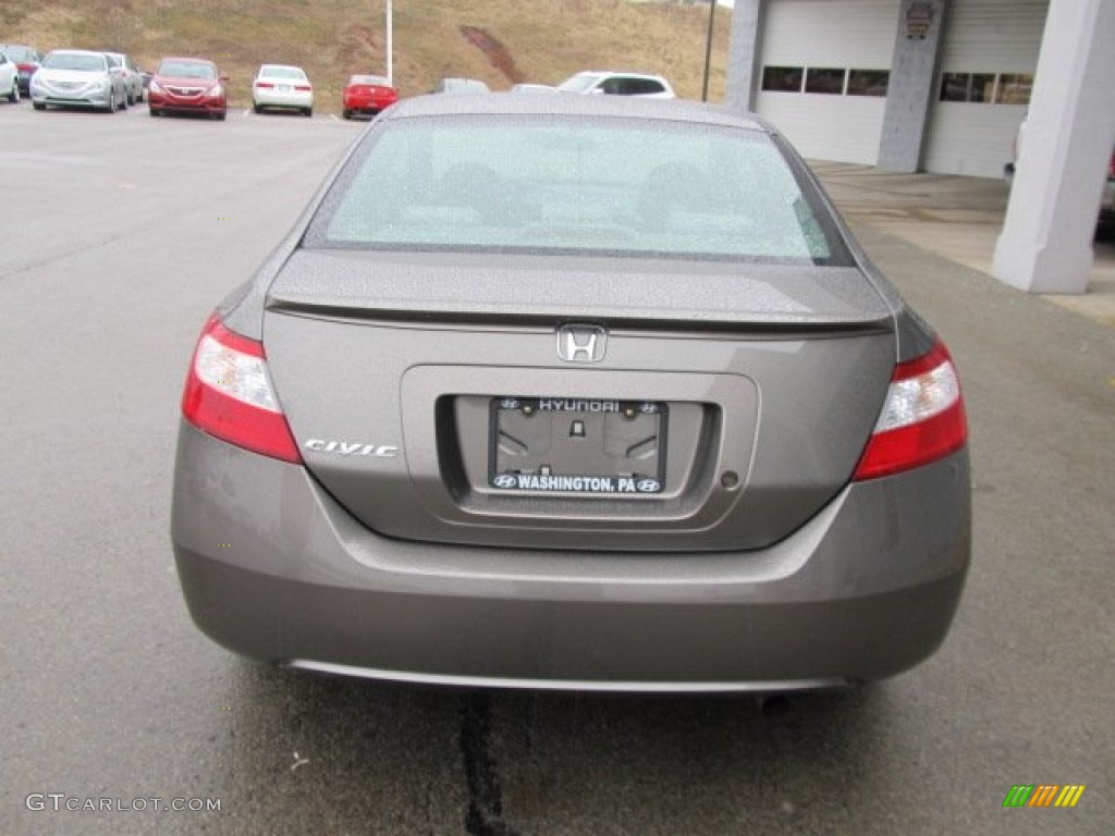 2006 Civic LX Coupe - Galaxy Gray Metallic / Gray photo #6