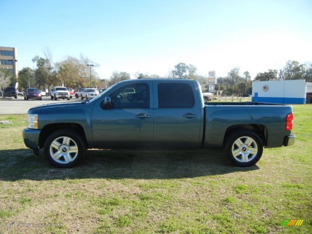 2008 Silverado 1500 LT Crew Cab - Blue Granite Metallic / Ebony photo #5