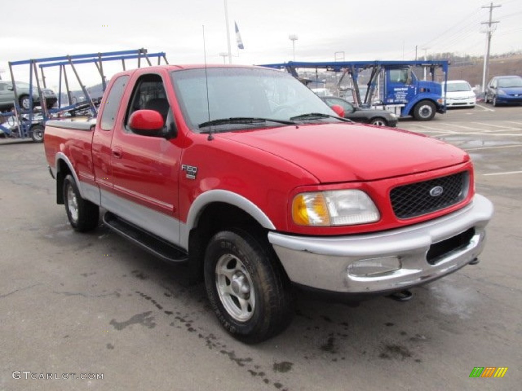 Bright Red 1998 Ford F150 XLT SuperCab 4x4 Exterior Photo #59483362