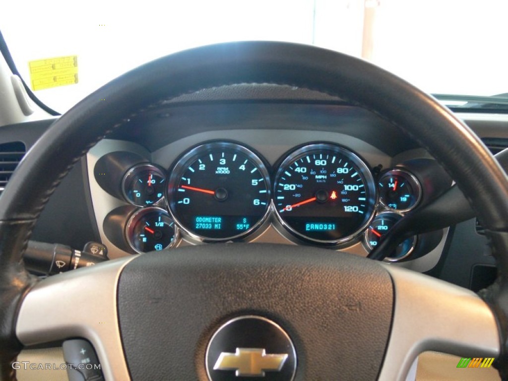 2010 Silverado 1500 LT Extended Cab - Blue Granite Metallic / Light Cashmere/Ebony photo #22