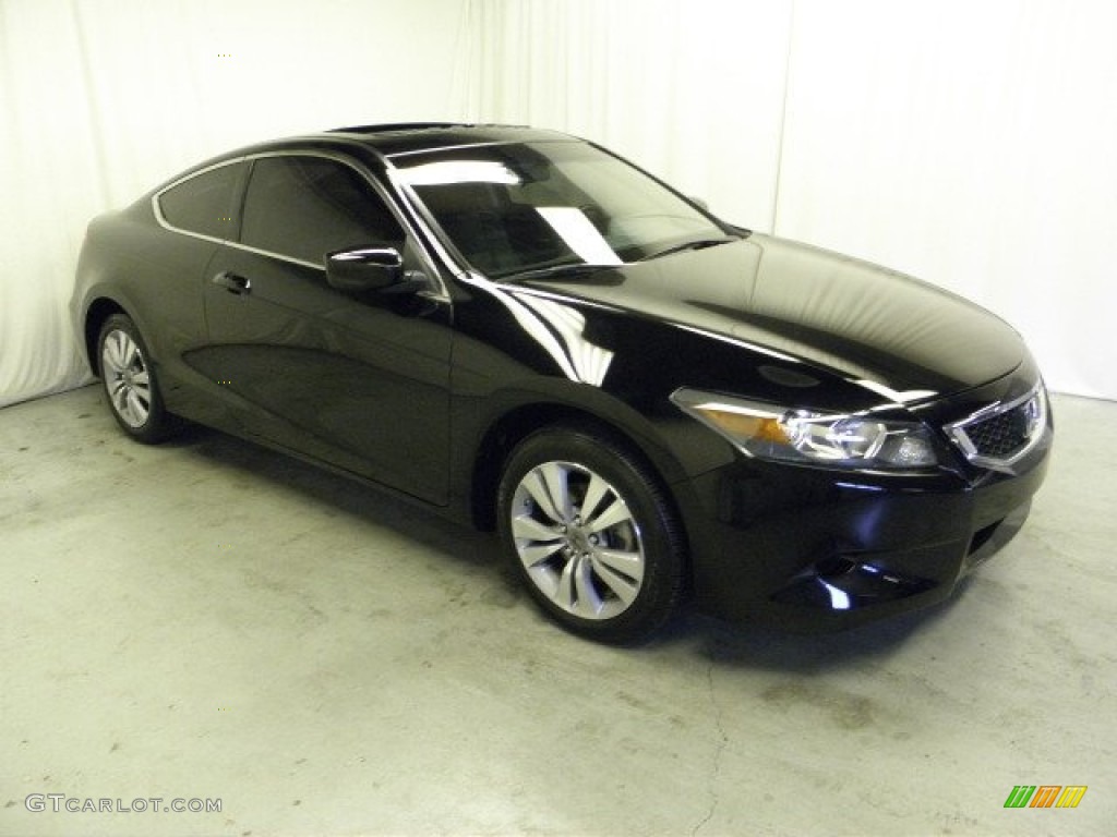 2010 Accord EX-L Coupe - Crystal Black Pearl / Black photo #1