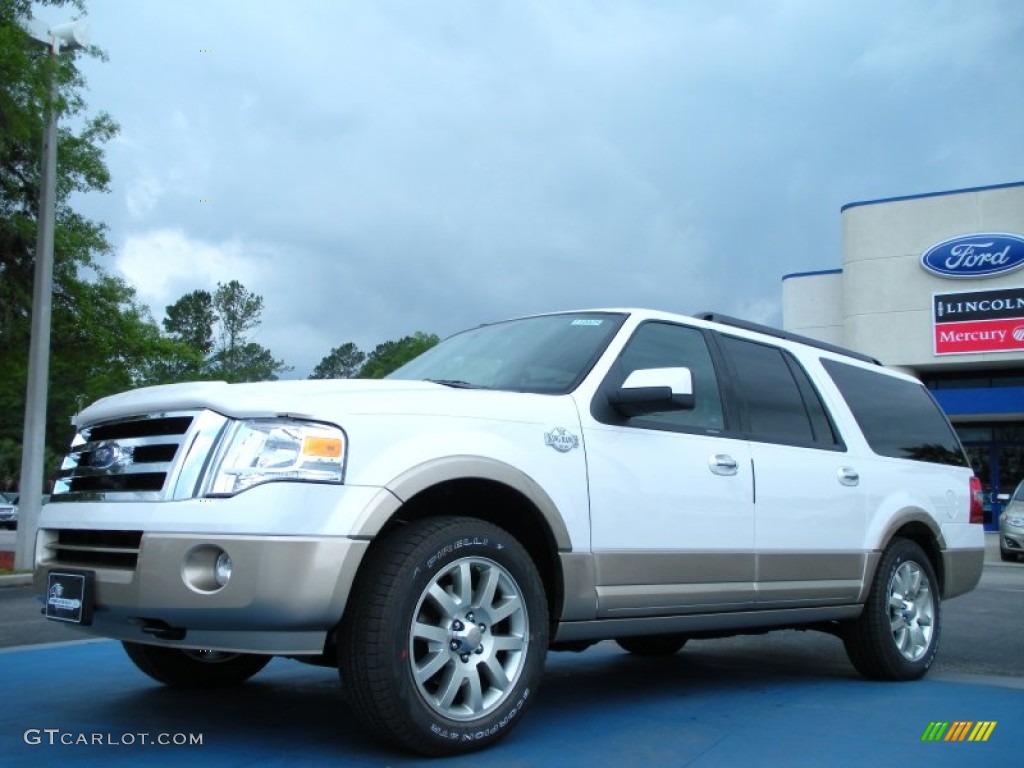 2011 Expedition EL King Ranch 4x4 - Oxford White / Chaparral Leather photo #1