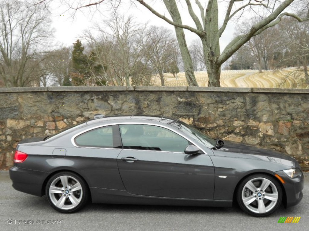 2008 3 Series 335i Coupe - Sparkling Graphite Metallic / Black photo #11