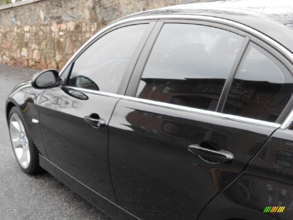 2008 3 Series 335i Sedan - Black Sapphire Metallic / Black photo #14