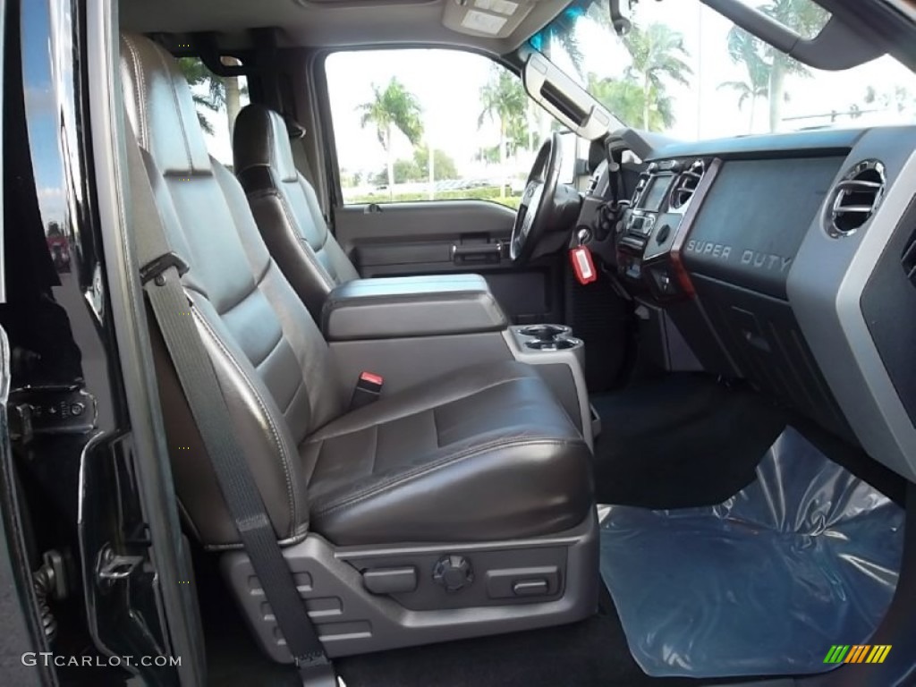 Black Interior 2010 Ford F450 Super Duty Lariat Crew Cab 4x4 Dually Photo #59488031