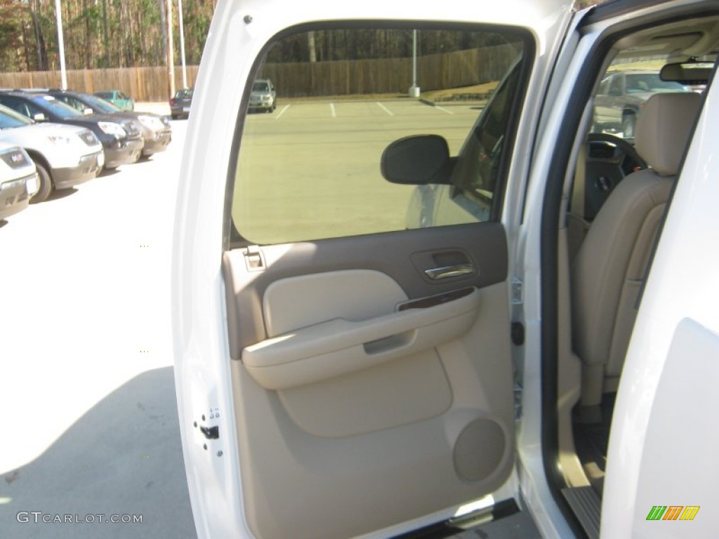 2012 Sierra 1500 SLT Crew Cab 4x4 - White Diamond Tricoat / Very Dark Cashmere/Light Cashmere photo #18