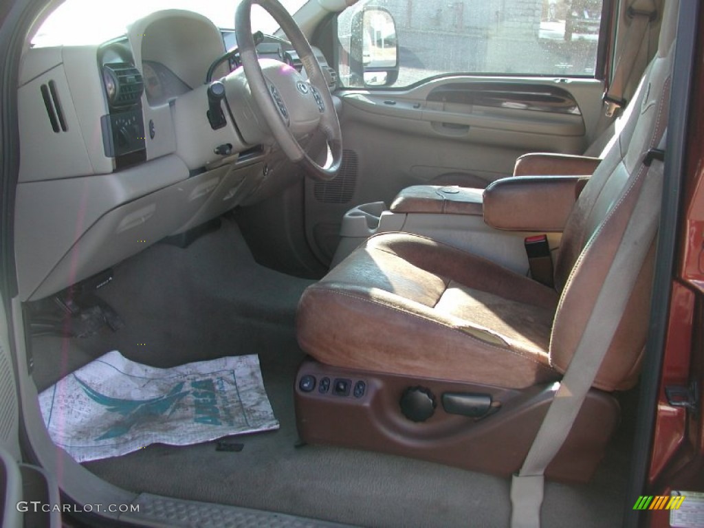 2005 F350 Super Duty King Ranch Crew Cab 4x4 - Dark Toreador Red Metallic / Castano Leather photo #28