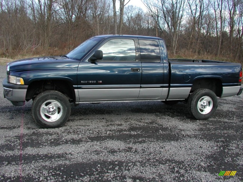 2001 Ram 1500 SLT Club Cab 4x4 - Patriot Blue Pearl / Agate photo #3