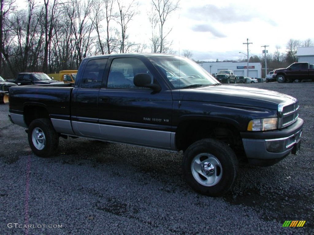 2001 Ram 1500 SLT Club Cab 4x4 - Patriot Blue Pearl / Agate photo #13