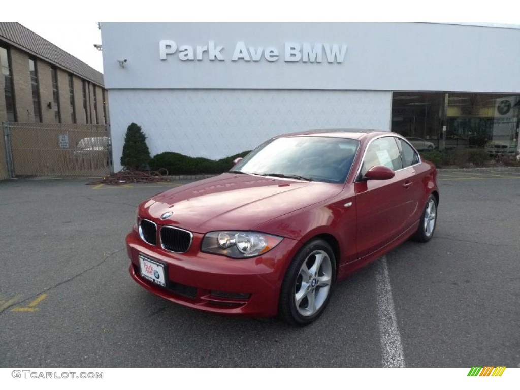 2008 1 Series 128i Coupe - Sedona Red Metallic / Black photo #1