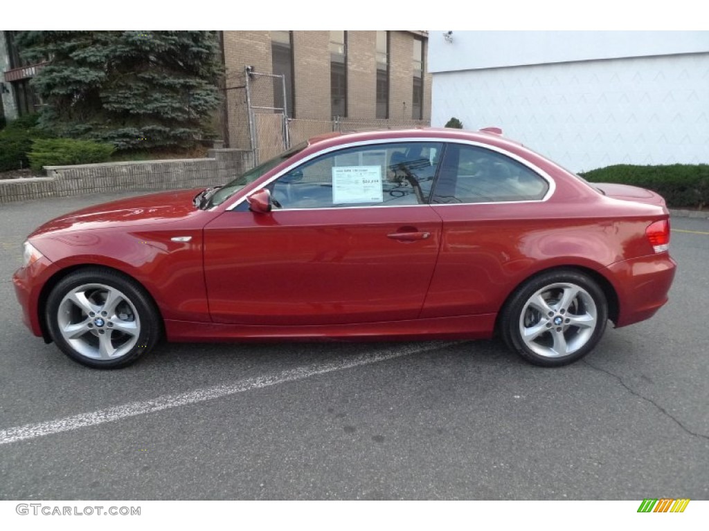 2008 1 Series 128i Coupe - Sedona Red Metallic / Black photo #2