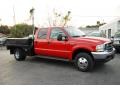 2003 Red Ford F350 Super Duty Lariat Crew Cab 4x4 Dually  photo #2