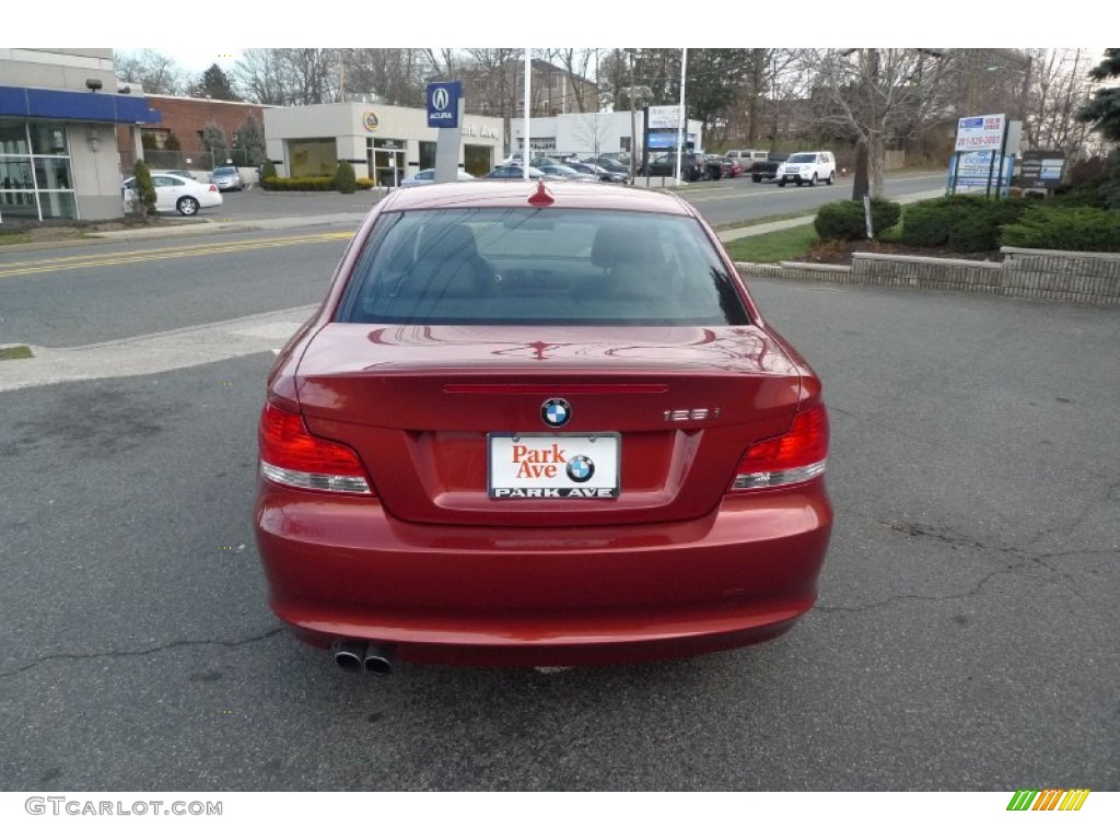 2008 1 Series 128i Coupe - Sedona Red Metallic / Black photo #4