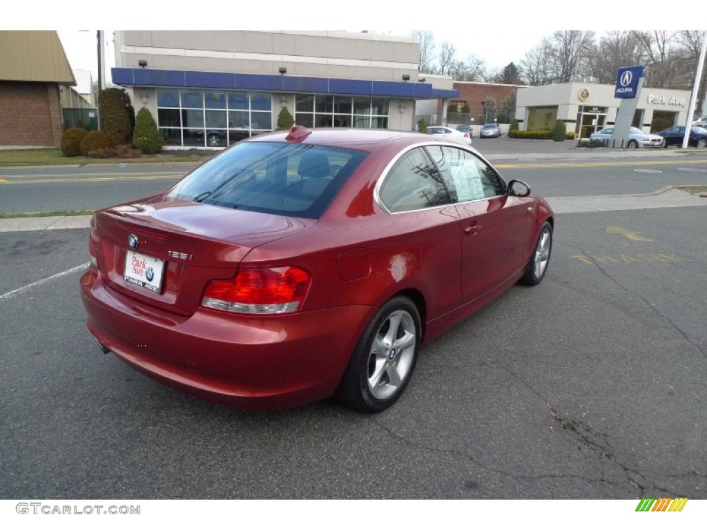 2008 1 Series 128i Coupe - Sedona Red Metallic / Black photo #5