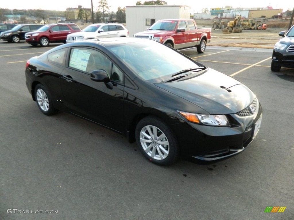 Crystal Black Pearl 2012 Honda Civic EX Coupe Exterior Photo #59496822