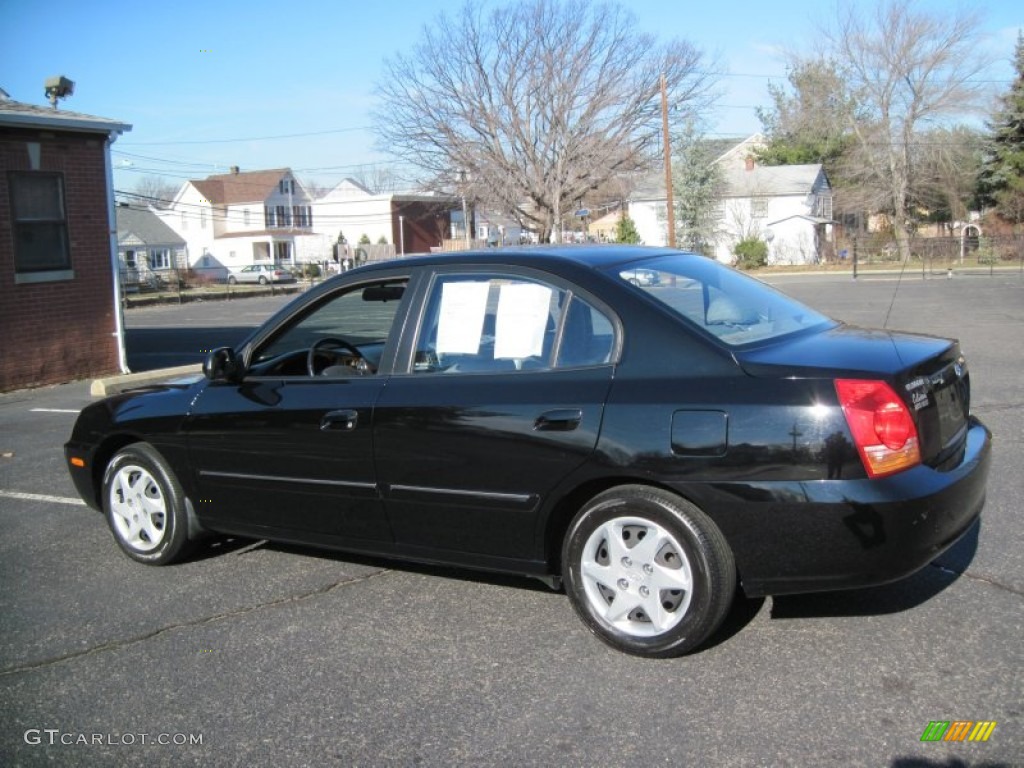 2006 Elantra Limited Sedan - Ebony Black / Gray photo #4