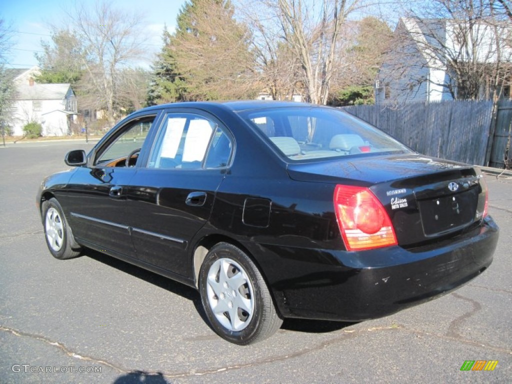 2006 Elantra Limited Sedan - Ebony Black / Gray photo #5