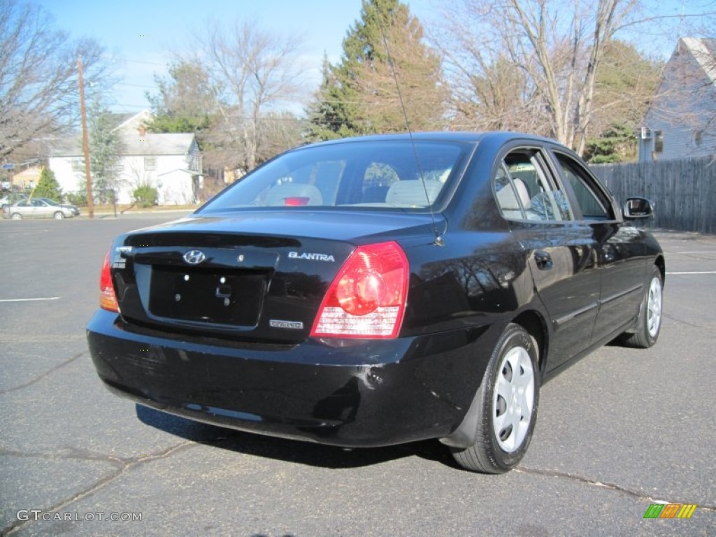 2006 Elantra Limited Sedan - Ebony Black / Gray photo #7