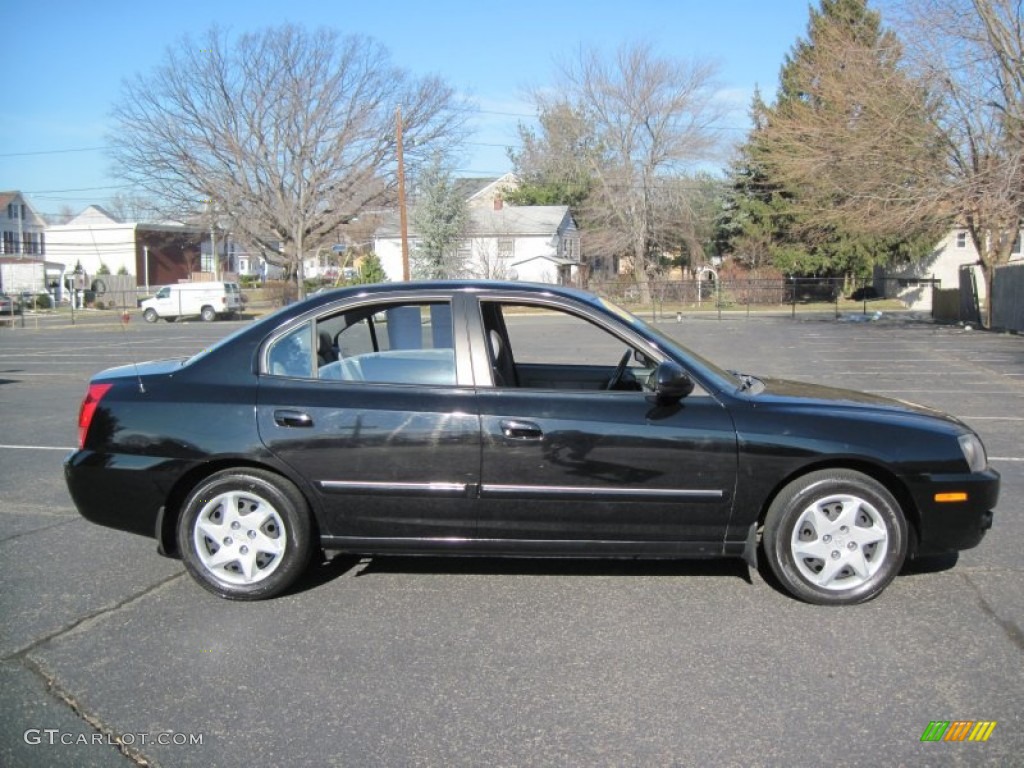 2006 Elantra Limited Sedan - Ebony Black / Gray photo #9