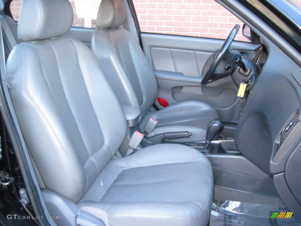2006 Elantra Limited Sedan - Ebony Black / Gray photo #14