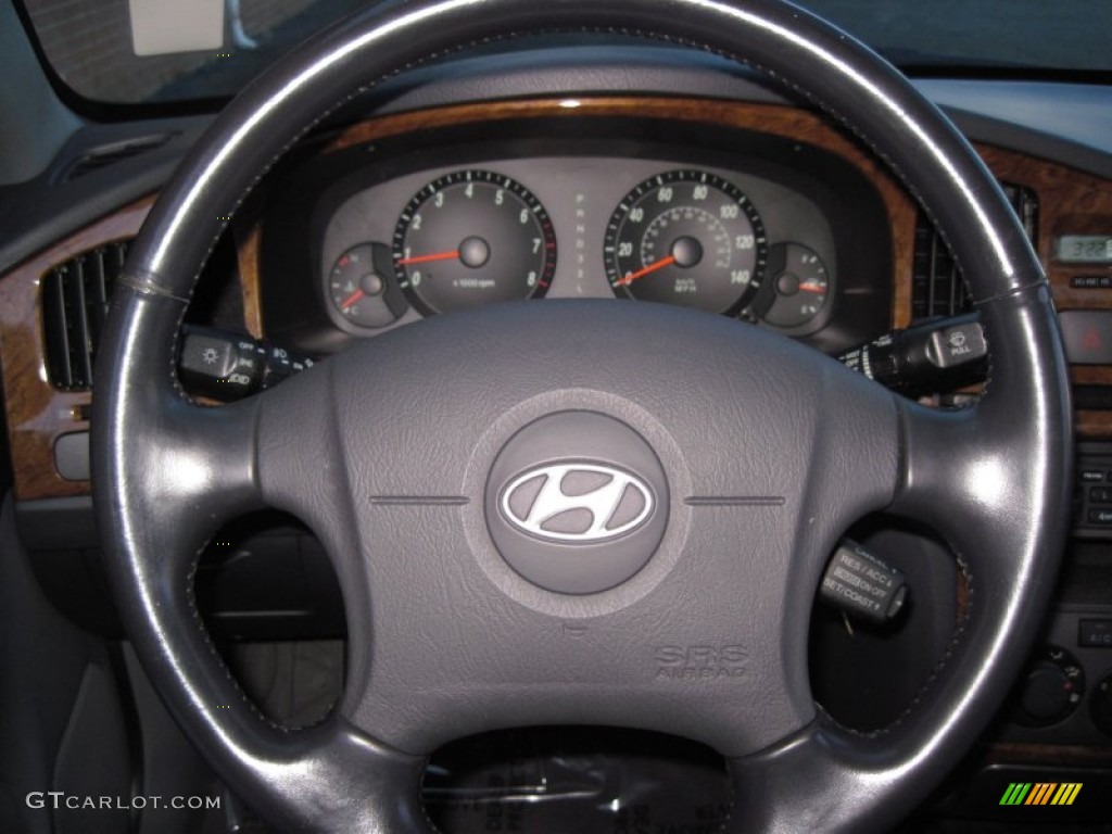 2006 Elantra Limited Sedan - Ebony Black / Gray photo #21