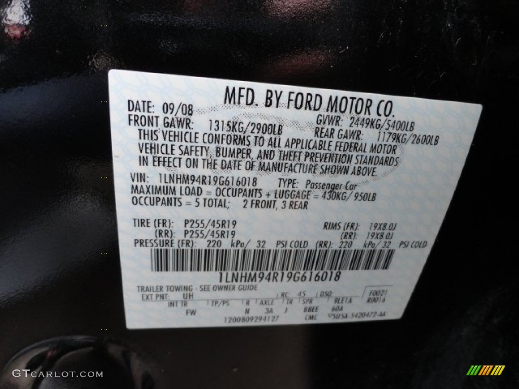 2009 MKS AWD Sedan - Tuxedo Black Metallic / Charcoal Black photo #15