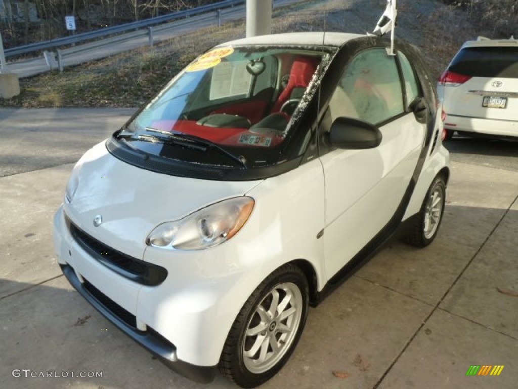 Crystal White 2009 Smart fortwo passion coupe Exterior Photo #59498772
