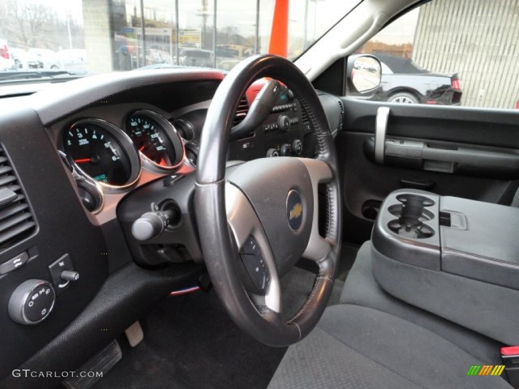 2008 Chevrolet Silverado 1500 LT Extended Cab 4x4 Ebony Steering Wheel Photo #59498859