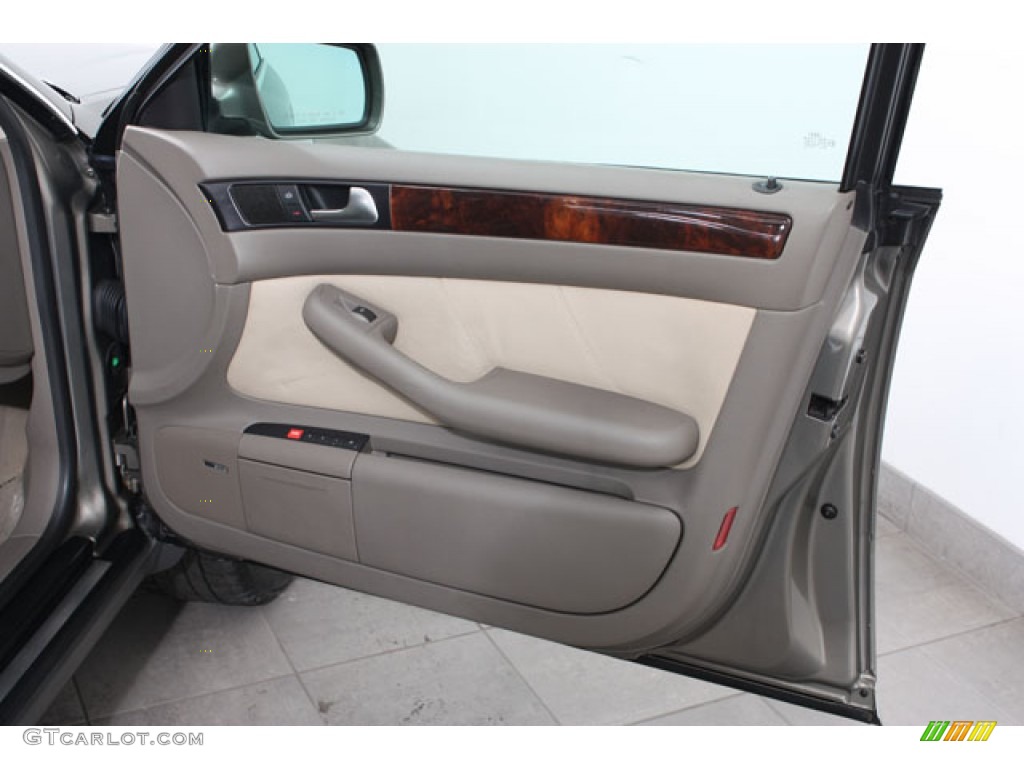 2002 Audi Allroad 2.7T quattro Ecru/Light Brown Door Panel Photo #59500374