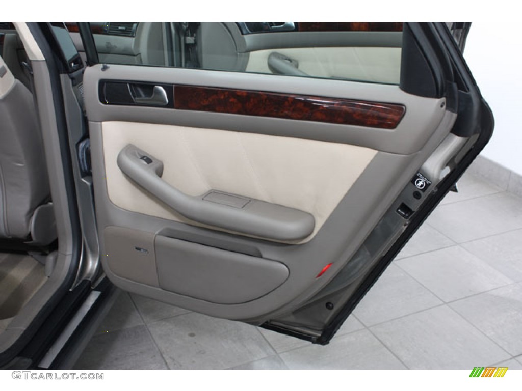 2002 Audi Allroad 2.7T quattro Ecru/Light Brown Door Panel Photo #59500383