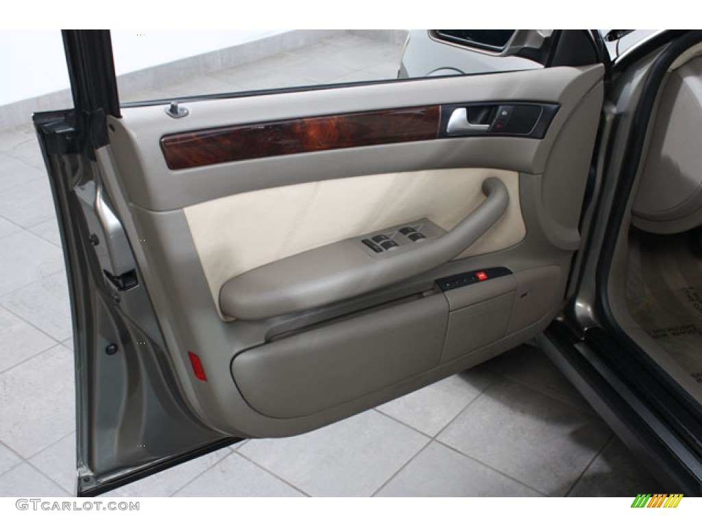 2002 Audi Allroad 2.7T quattro Ecru/Light Brown Door Panel Photo #59500410