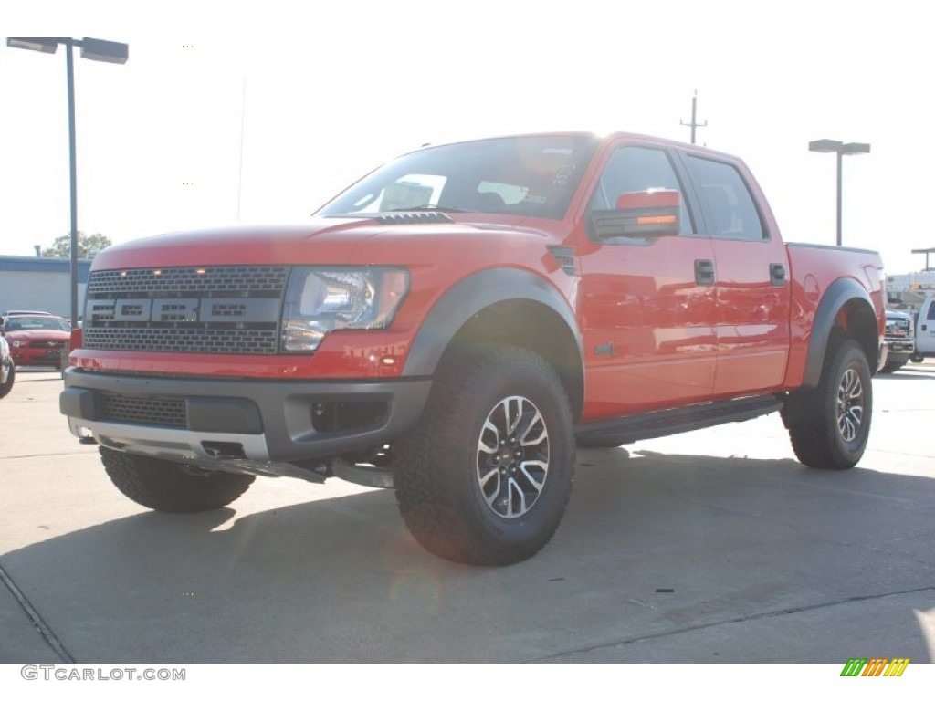 2012 F150 SVT Raptor SuperCrew 4x4 - Race Red / Raptor Black Leather/Cloth photo #4