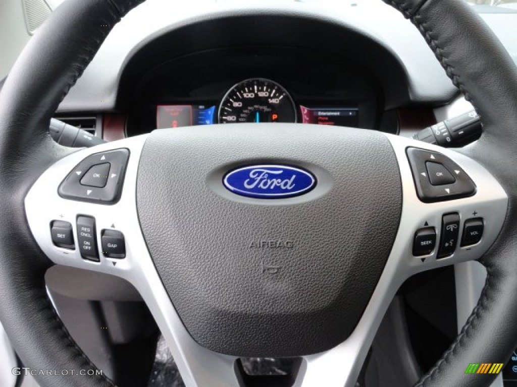 2012 Ford Edge Limited AWD Charcoal Black Steering Wheel Photo #59500812