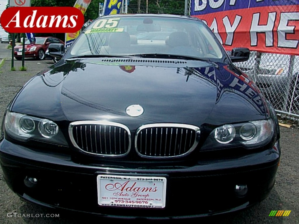 2005 3 Series 325i Coupe - Jet Black / Sand photo #6