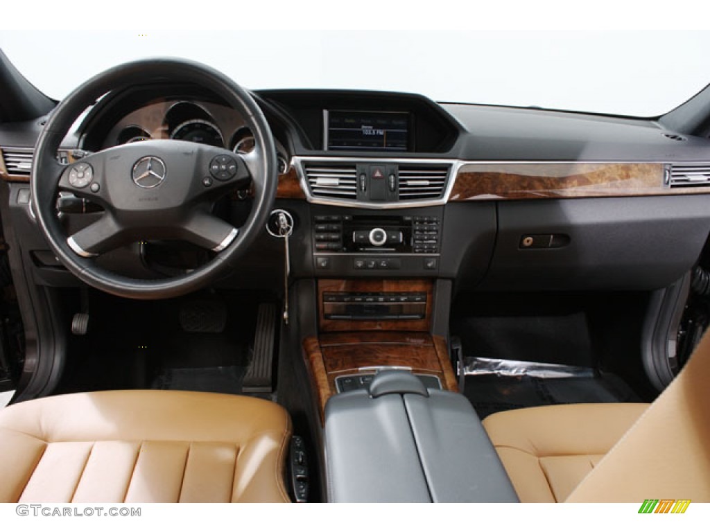 2011 Mercedes-Benz E 350 4Matic Sedan Natural Beige/Black Dashboard Photo #59501958