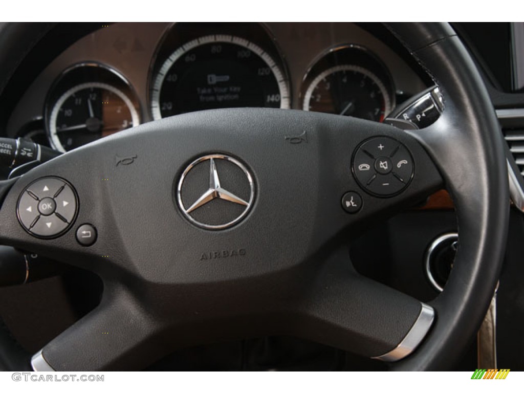 2011 Mercedes-Benz E 350 4Matic Sedan Natural Beige/Black Steering Wheel Photo #59501979