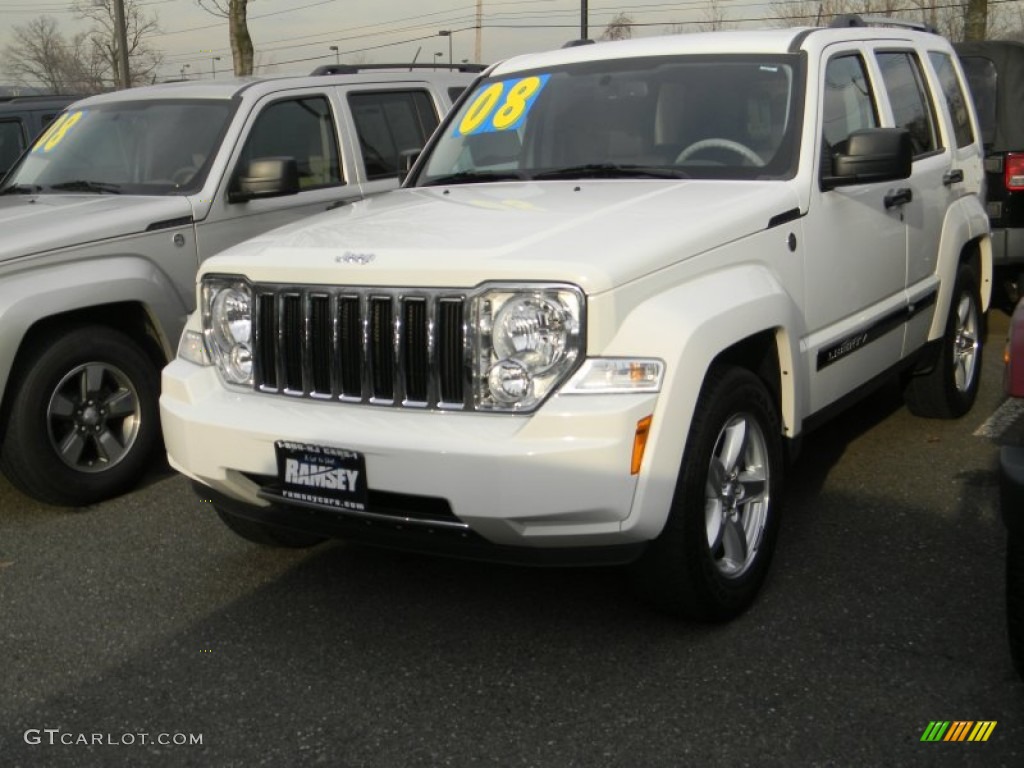 2008 Liberty Limited 4x4 - Stone White / Pastel Slate Gray photo #1