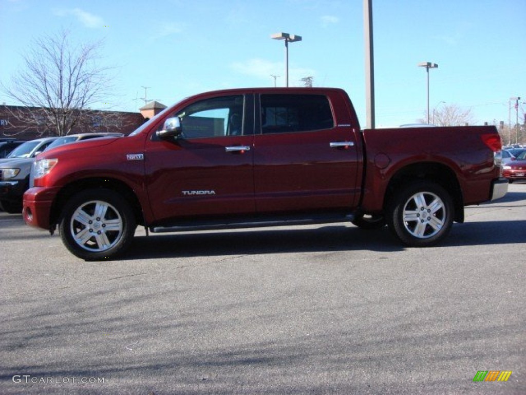 2007 Tundra Limited CrewMax - Salsa Red Pearl / Graphite Gray photo #5